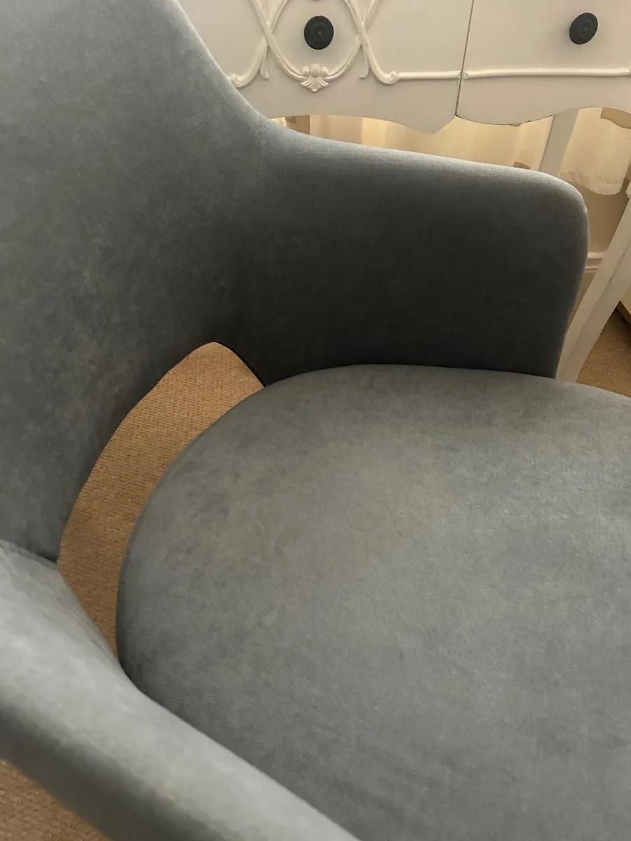 Grey Velvet Chair - Image 3