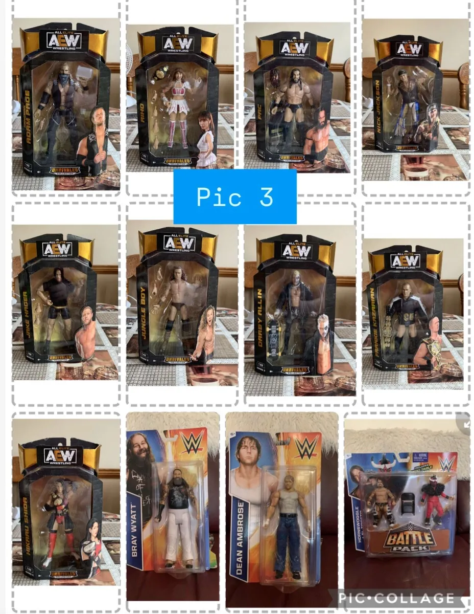 Wwe Aew wrestling wrestlers boxed action figures - Image 3