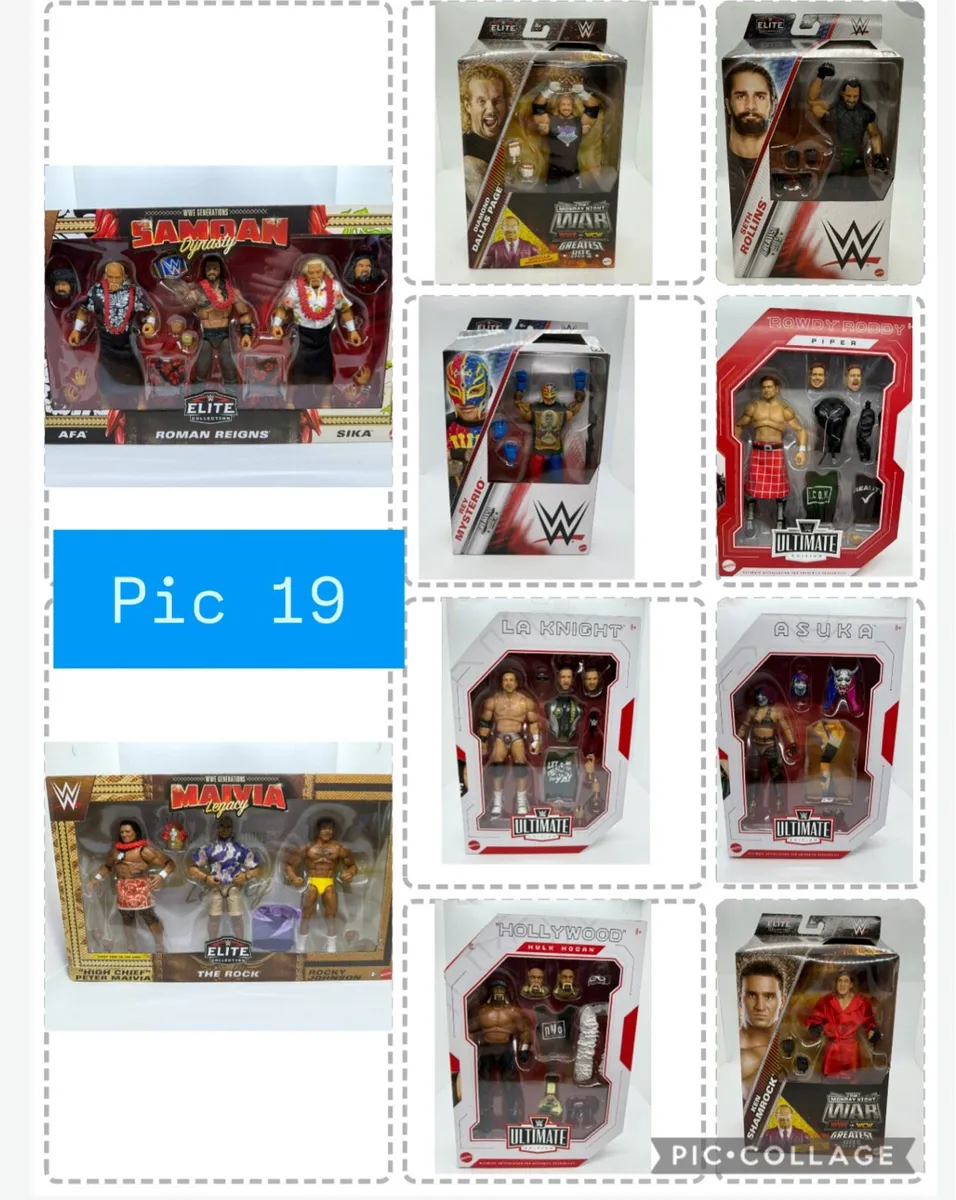 Wwe Aew wrestling wrestlers boxed action figures - Image 1