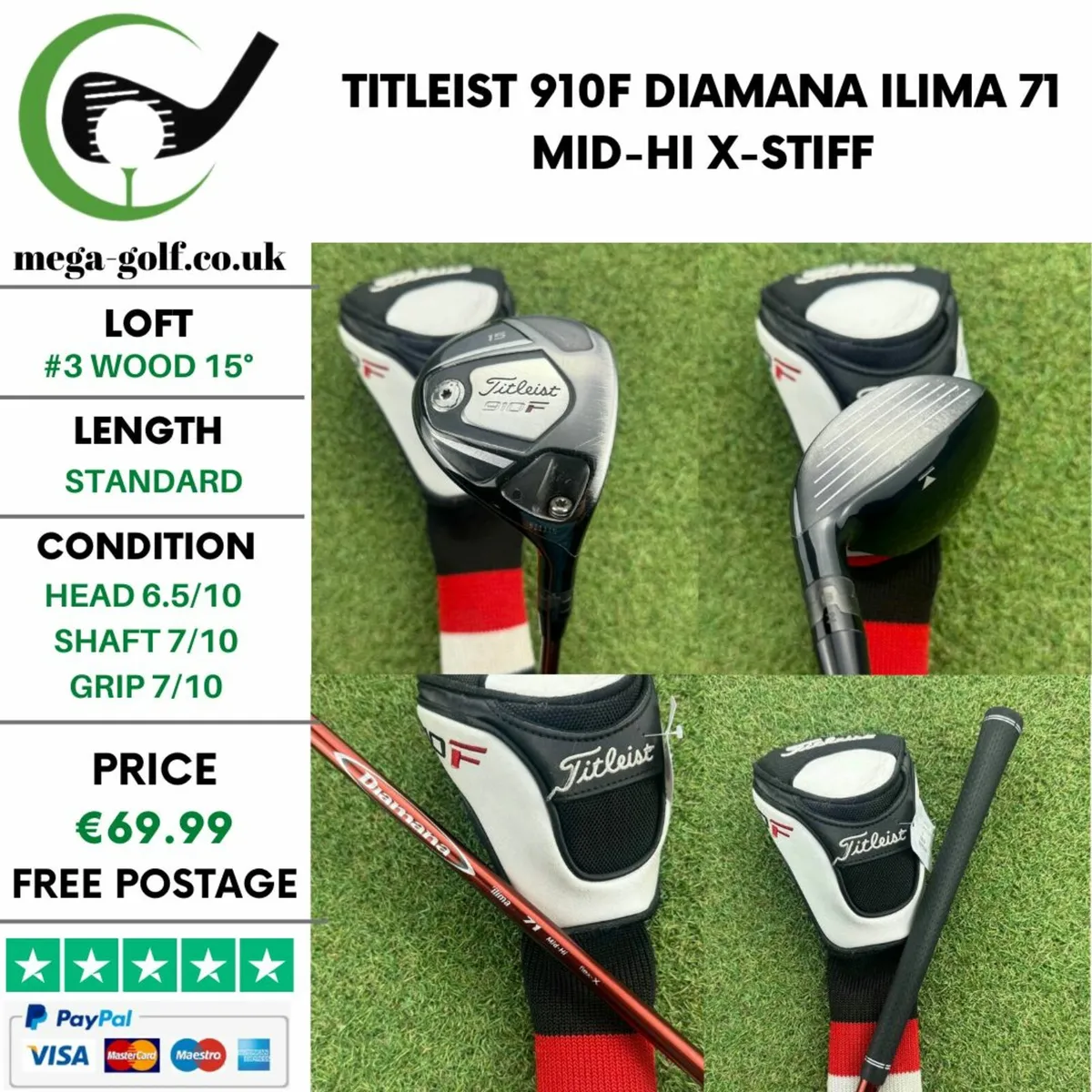Titleist 910f #3 Wood 15° / X-Stiff - Image 1