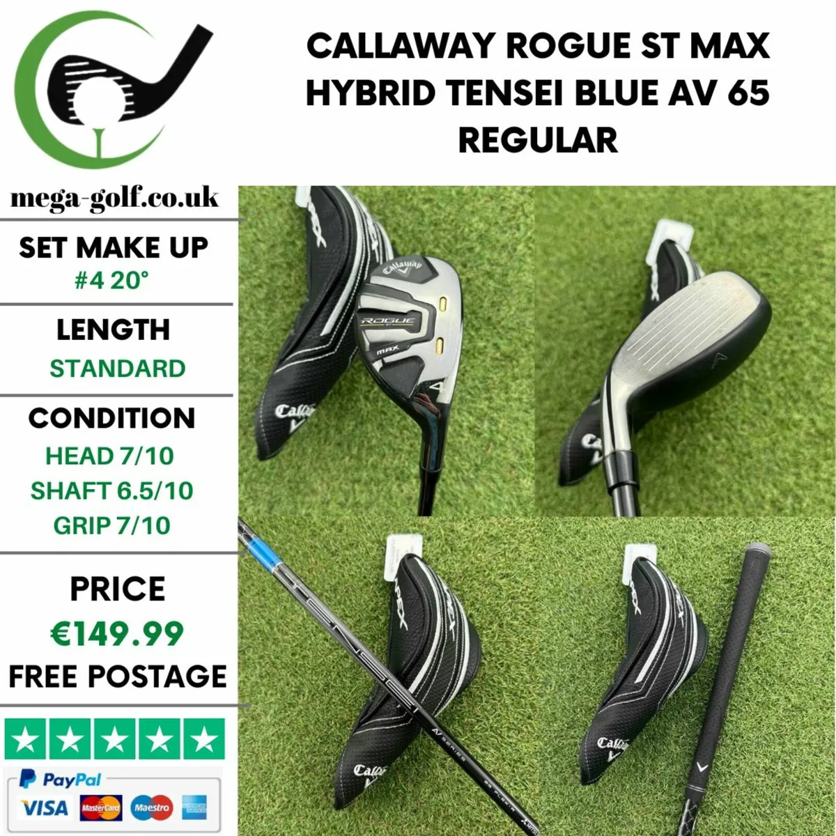 Callaway Rogue St Max Hybrid / #4 20° / Regular - Image 1