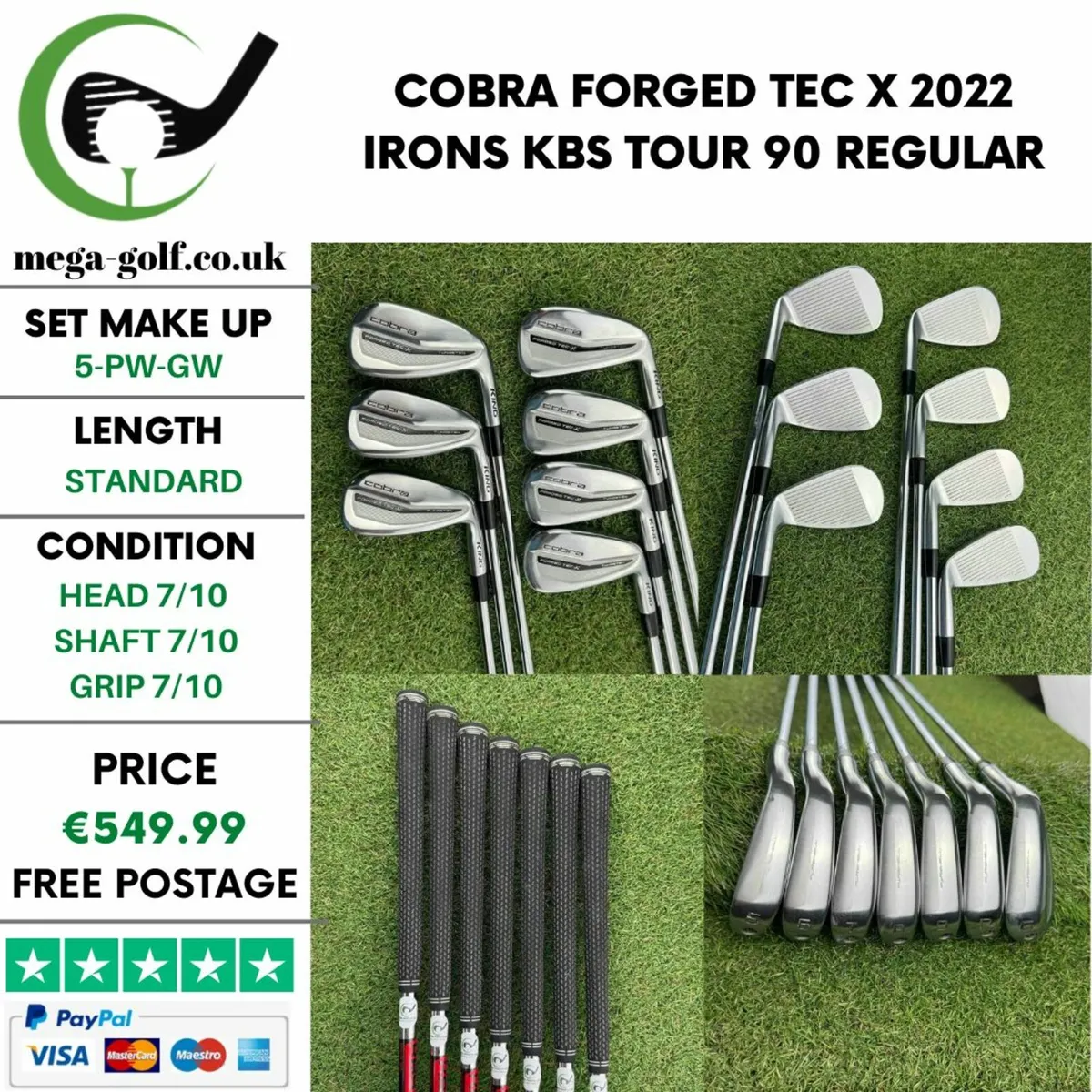 Cobra Forged Tec X 2022 Irons / 5-Pw-Gw / Regular - Image 1