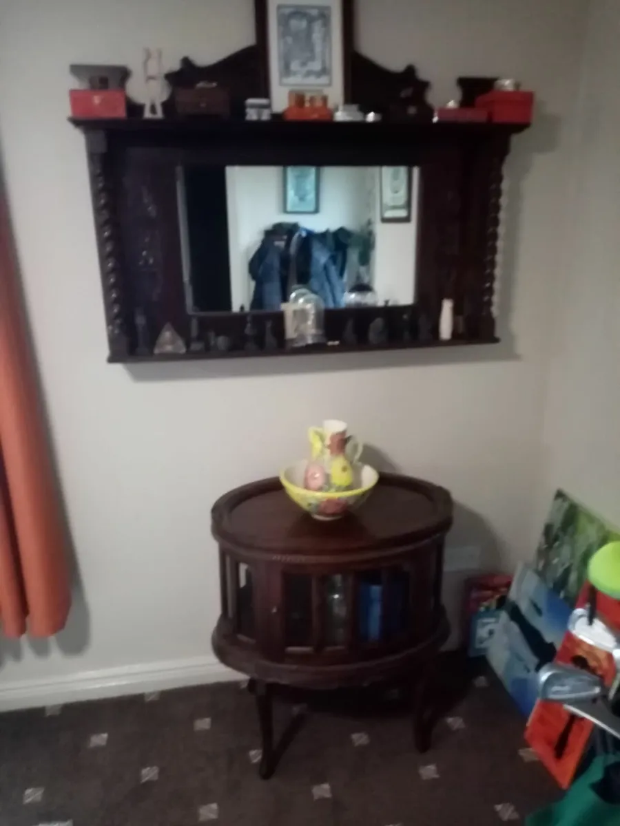 Drinks cabinet and bar mirror - Image 1