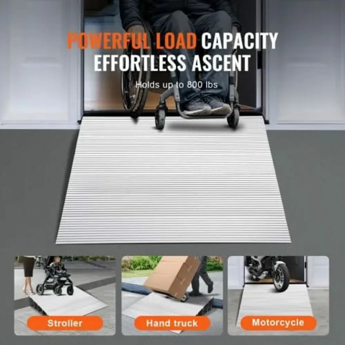 Door Threshold Ramp, 15.2 cm Rise, 363 kg Load Cap - Image 3