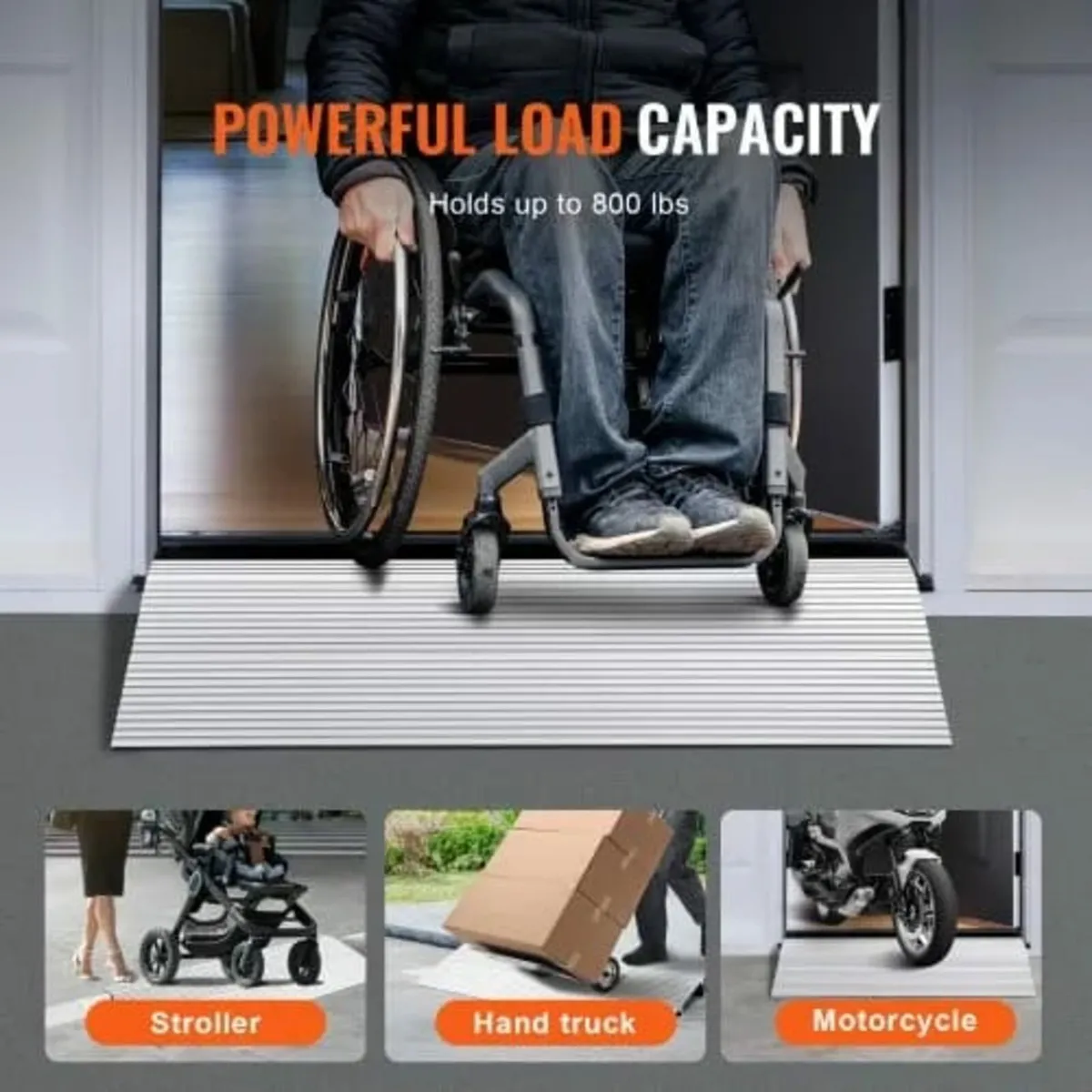 Door Threshold Ramp, 2" Rise, 800 lbs Load Capacit - Image 2