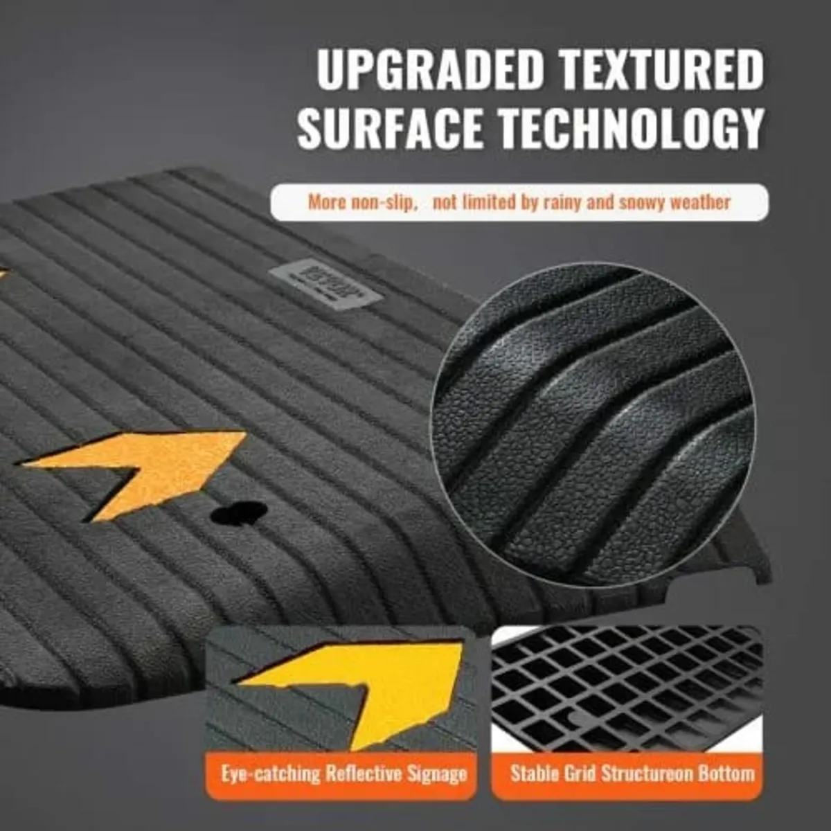Upgraded Rubber Threshold Ramp, 3" Rise Door Ramp - Image 4