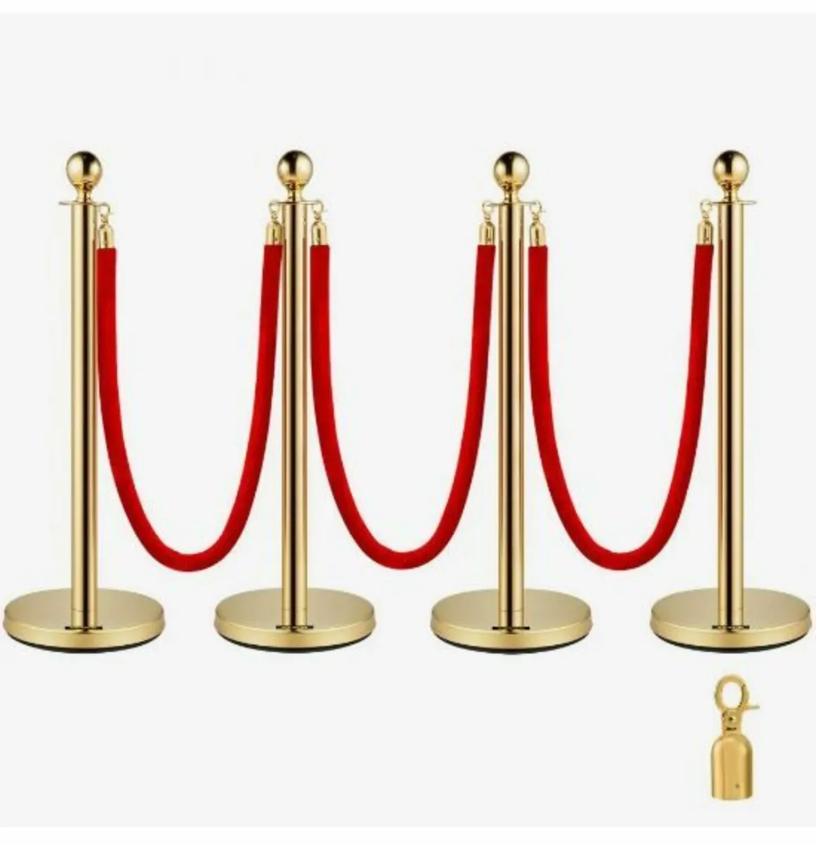 Set of 2 Gold Round Top Queue Control - Image 1