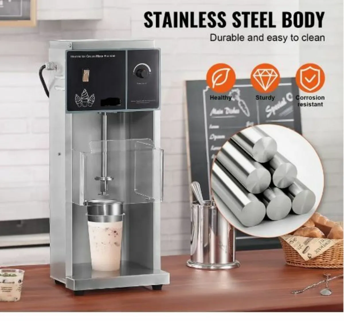 Ice Cream Blender, 400W High-Speed - Image 2