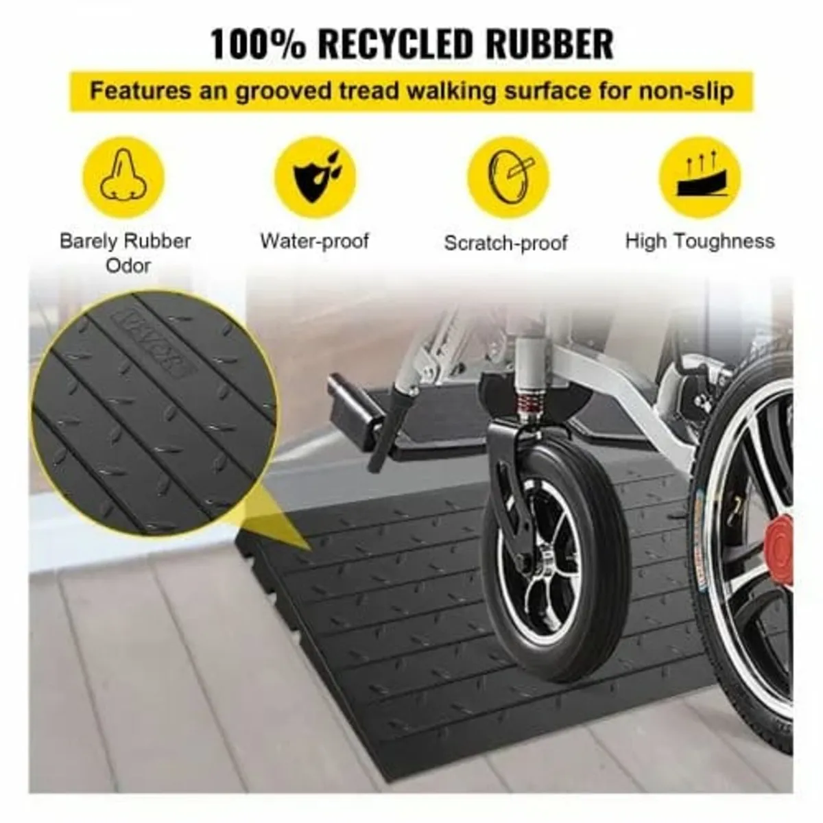 Rubber Threshold Ramp, 4" Rise Threshold Ramp Doo - Image 3