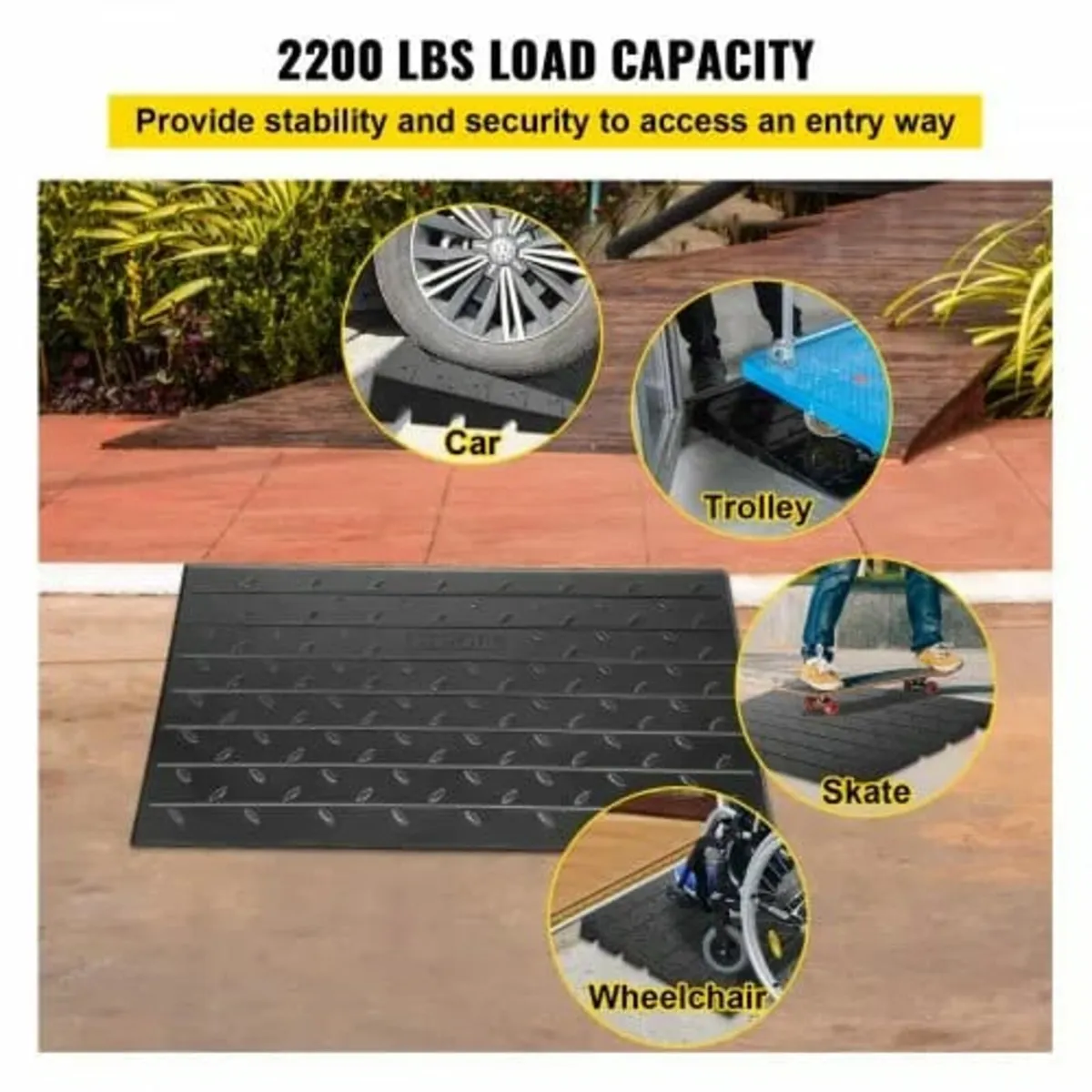 Rubber Threshold Ramp, 4" Rise Threshold Ramp Doo - Image 4
