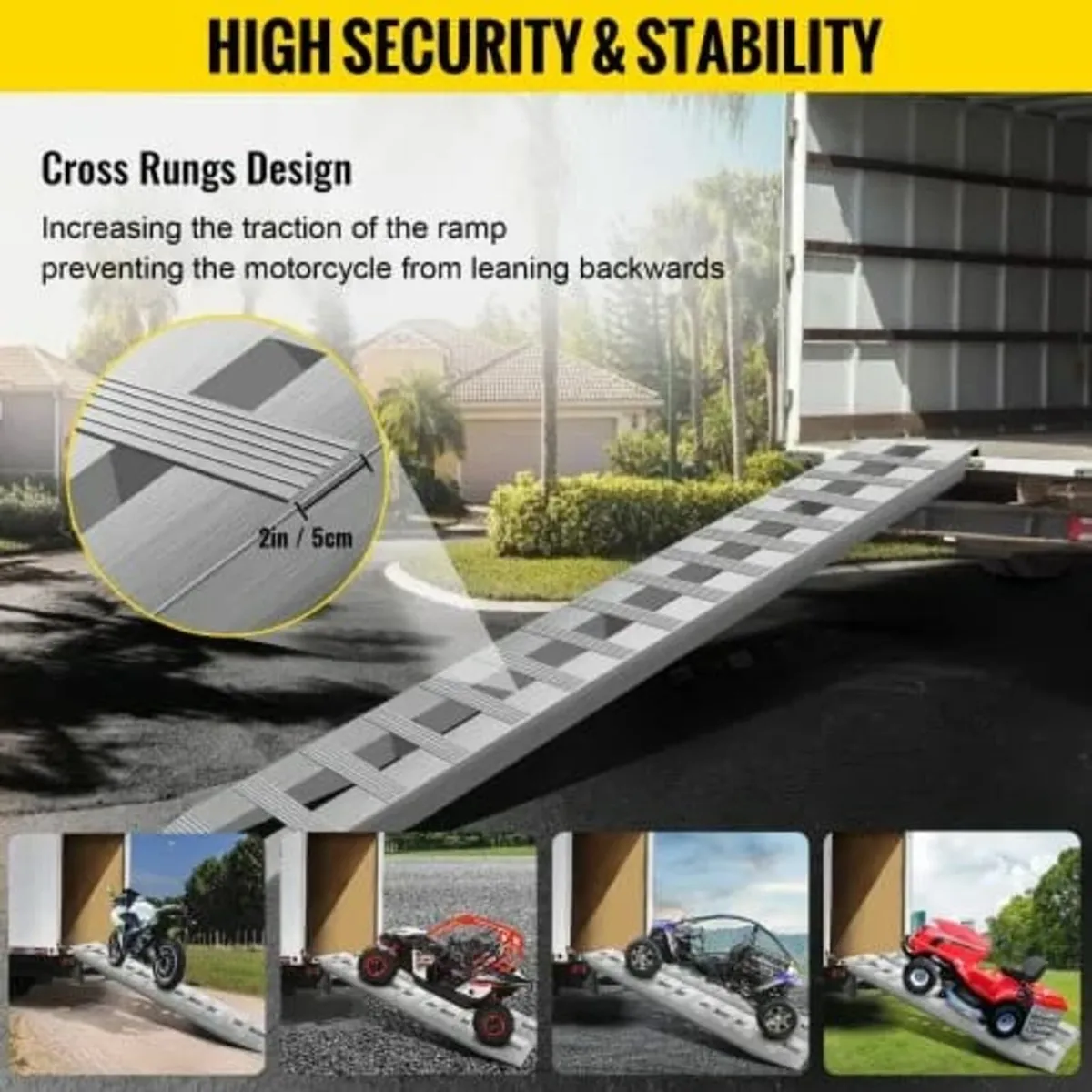 213.4 cm x 35.6 cm Aluminum Loading Ramps 2721.6 k - Image 4