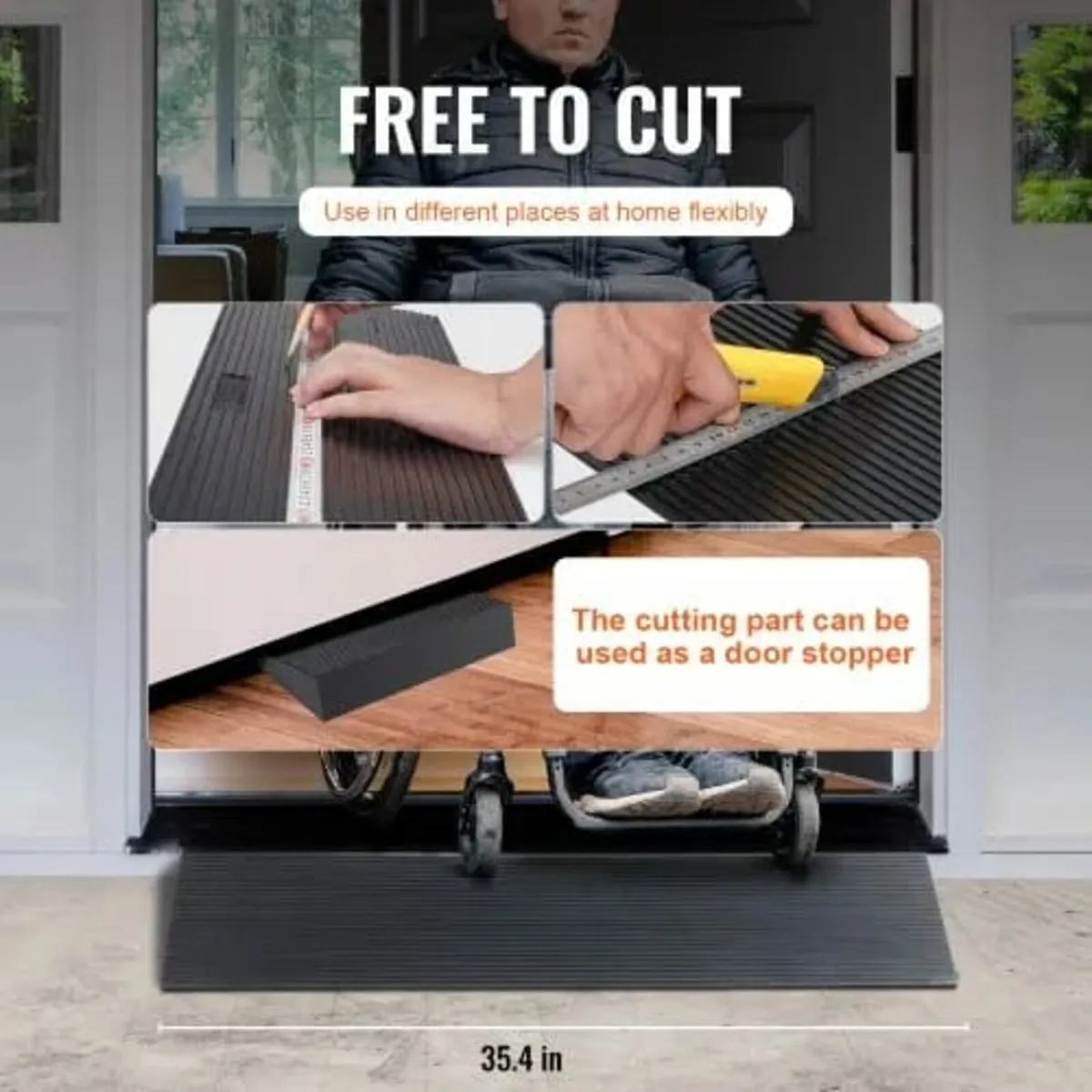 1.6" Rise Cuttable Threshold Ramp for Sweeping Rob - Image 3