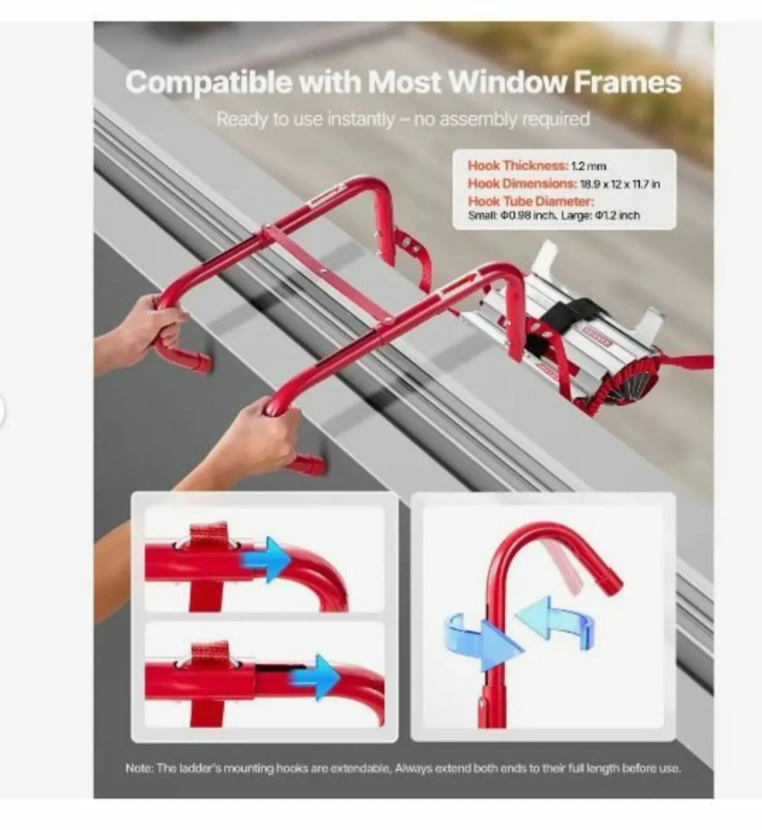 Fire Escape Ladder, 5-6 Story 15.24m - Image 2