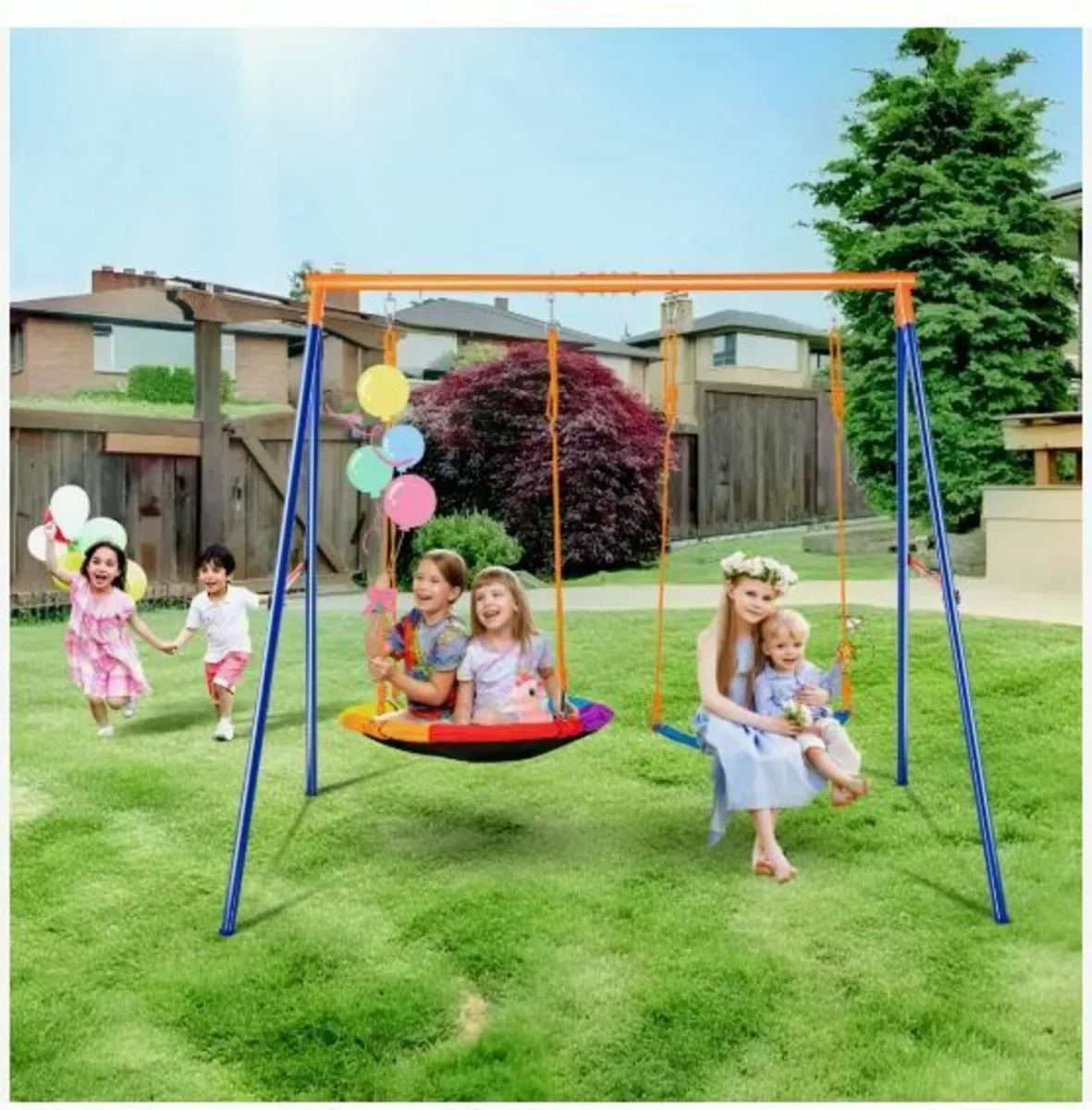 Swing Sets for Backyard, 440lbs Load - Image 1