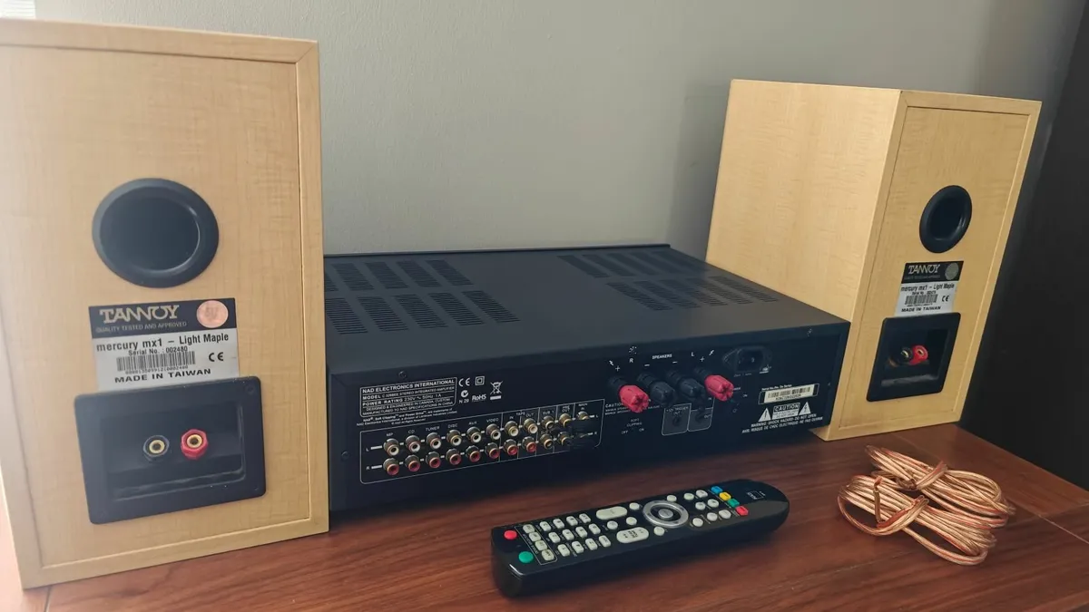 NAD C326BEE stereo amp + Tannoy speakers - Image 3