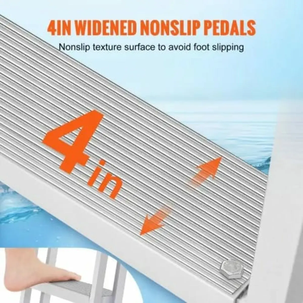 Ladder, Retractable 5 Steps, 350 lbs Load Capacity - Image 3