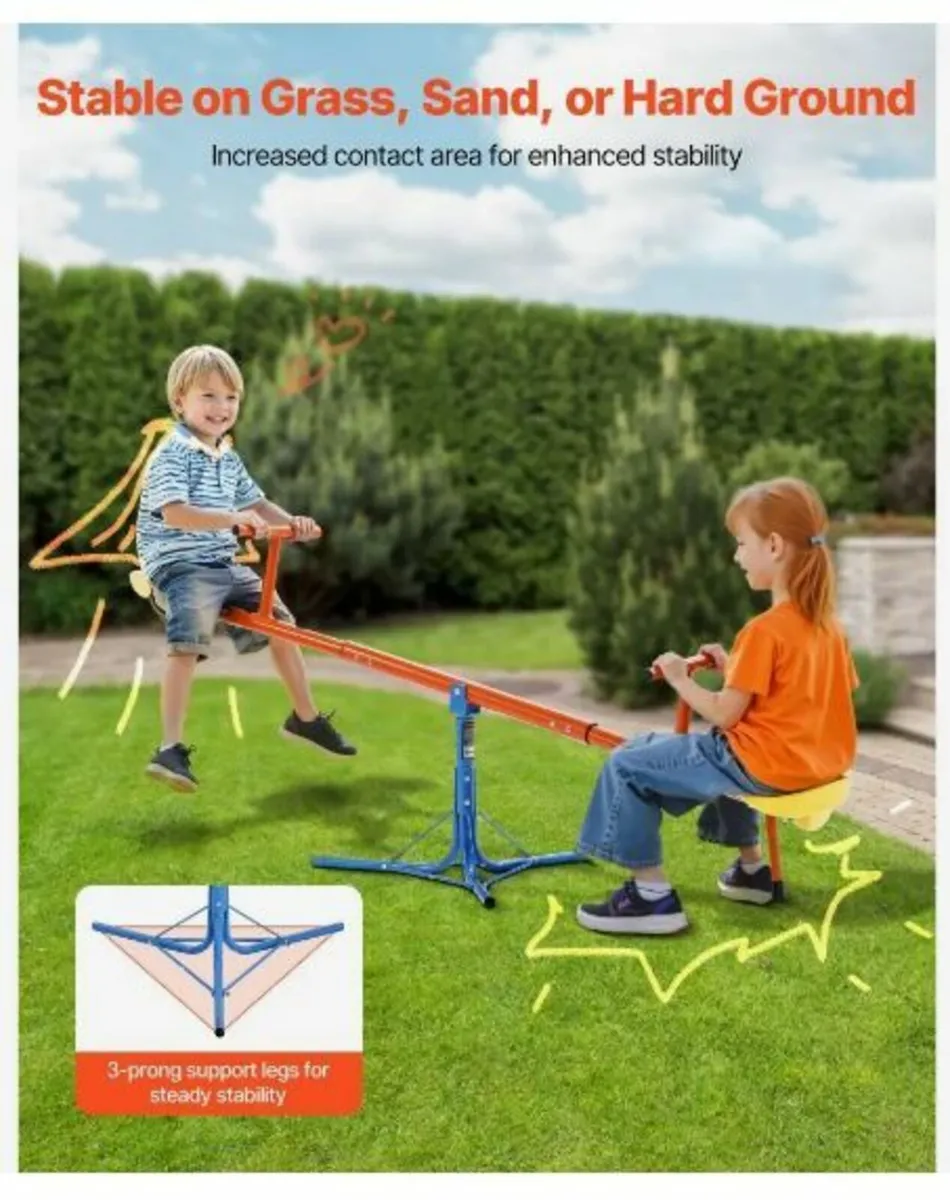 Kids Seesaw, 45.4 kg Load Capacity - Image 3