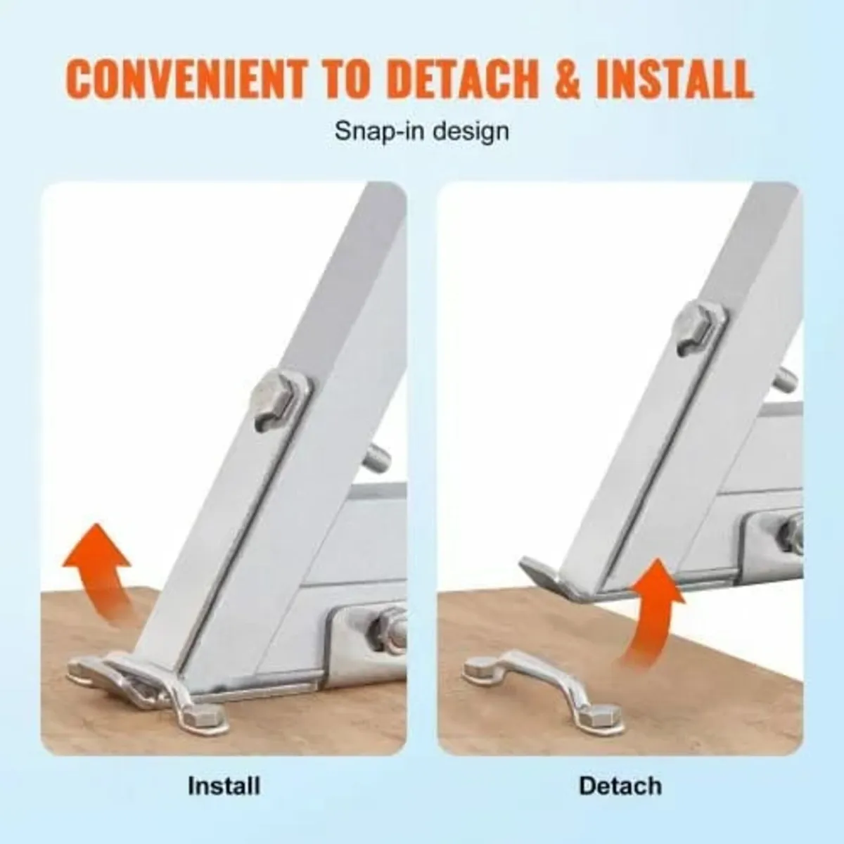 Ladder, Removable 4 Steps, 350 lbs Load Capacity, - Image 4