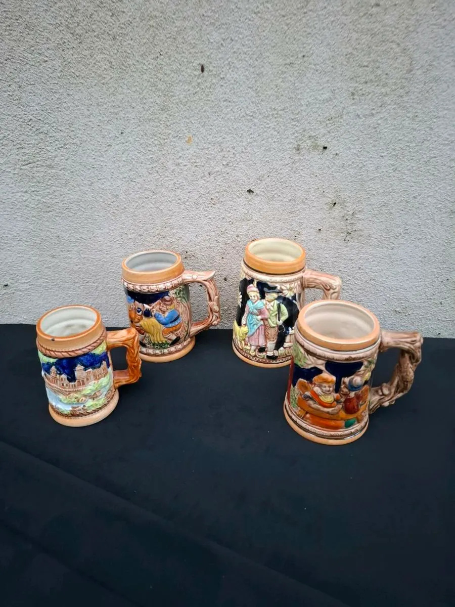 4 ceramic beer mugs postage possible
