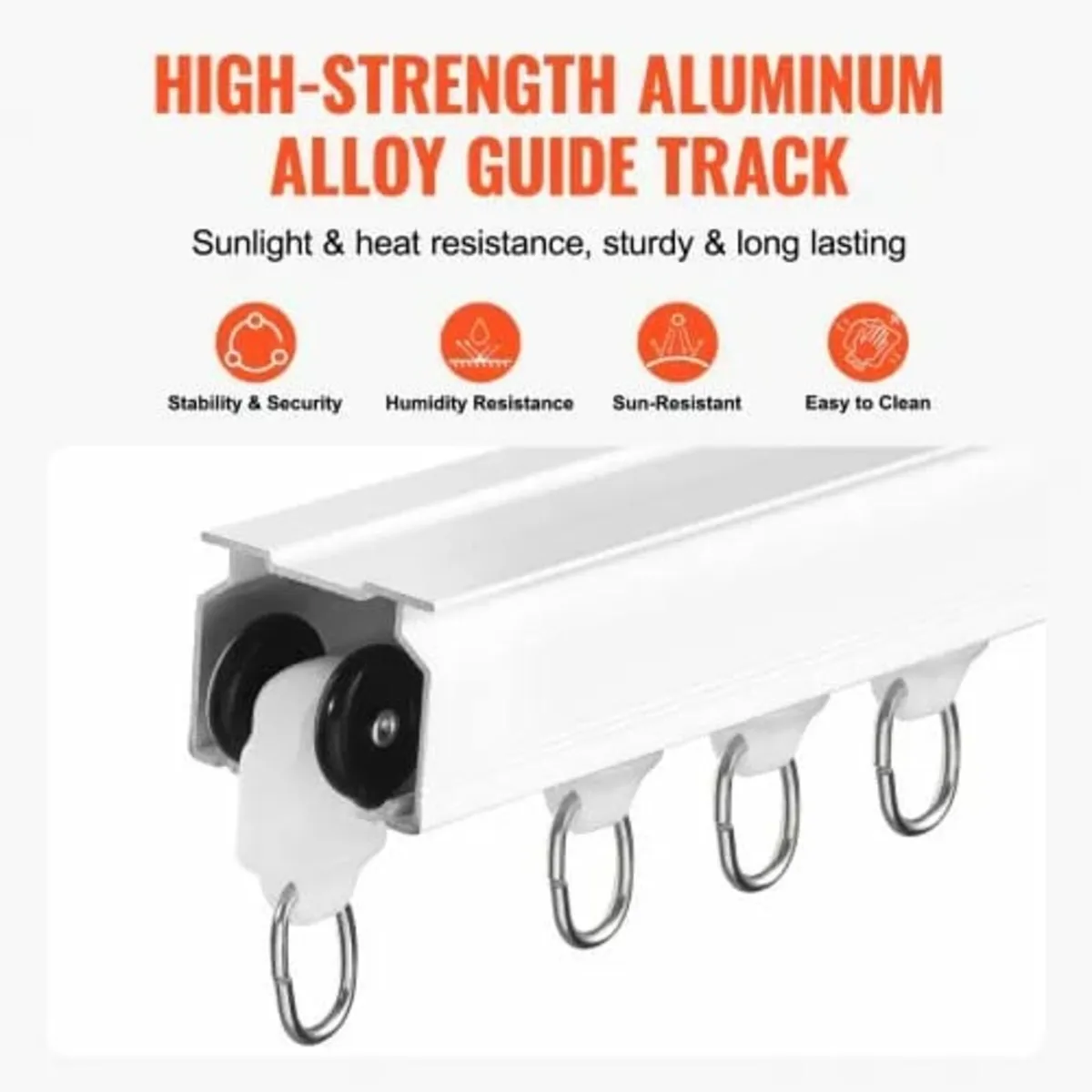 Ceiling Curtain Track Set, 11.8 FT/3.6 Meter, Slid - Image 2