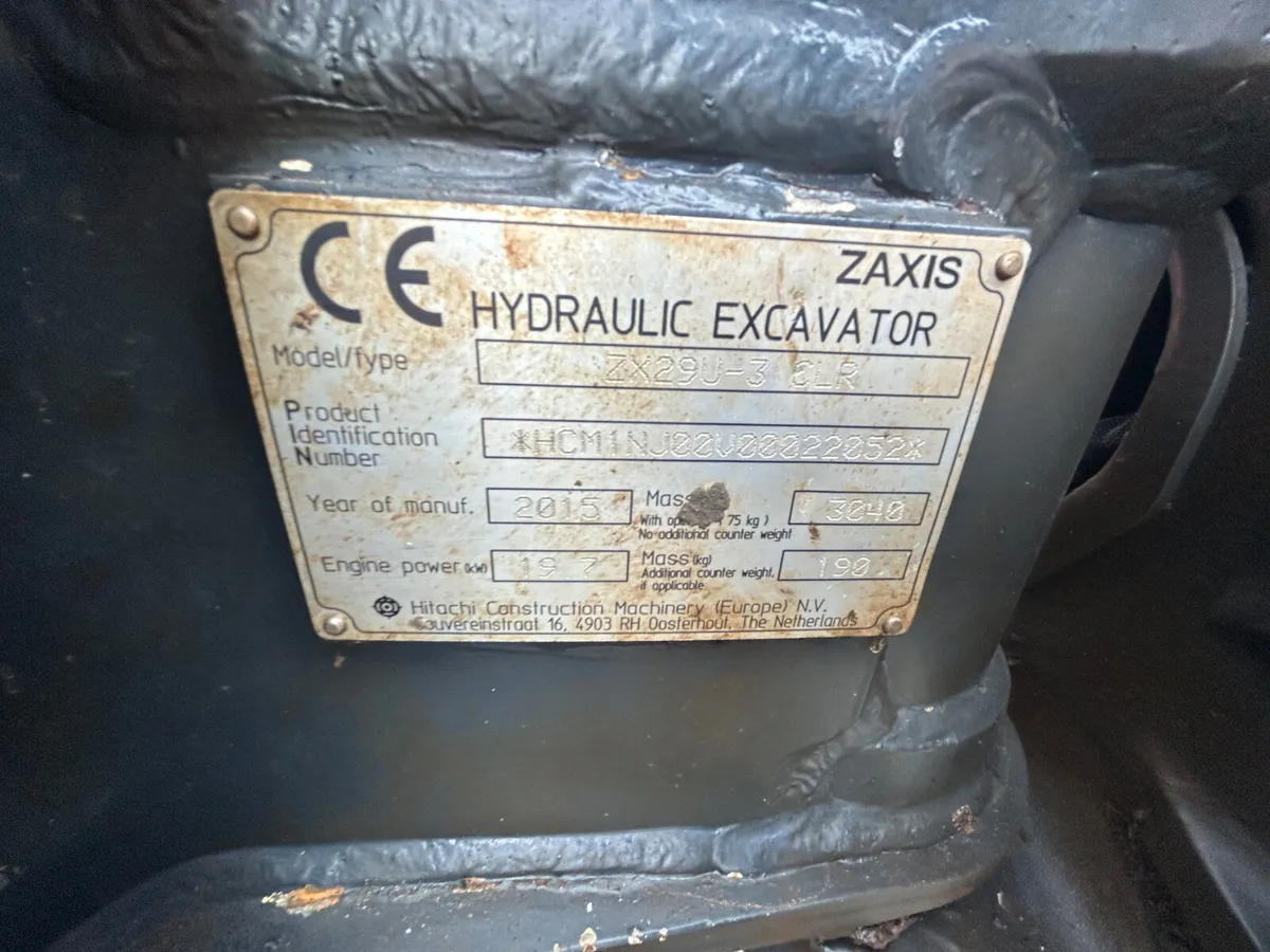 2015 Hitachi ZX29U - Image 2