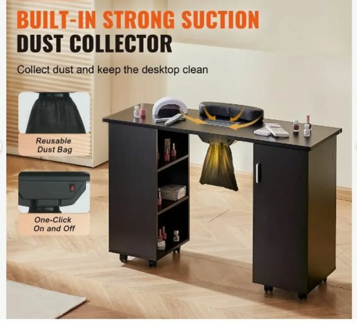 Manicure Table, Nail Table Station - Image 3