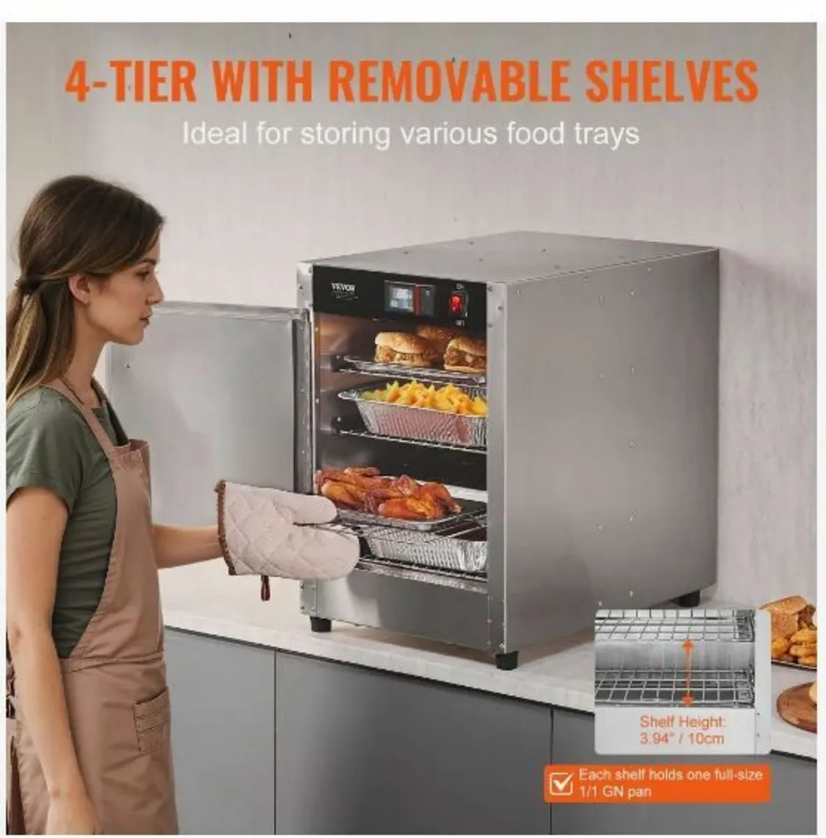 Hot Box Food Warmer, 4-Tier - Image 2