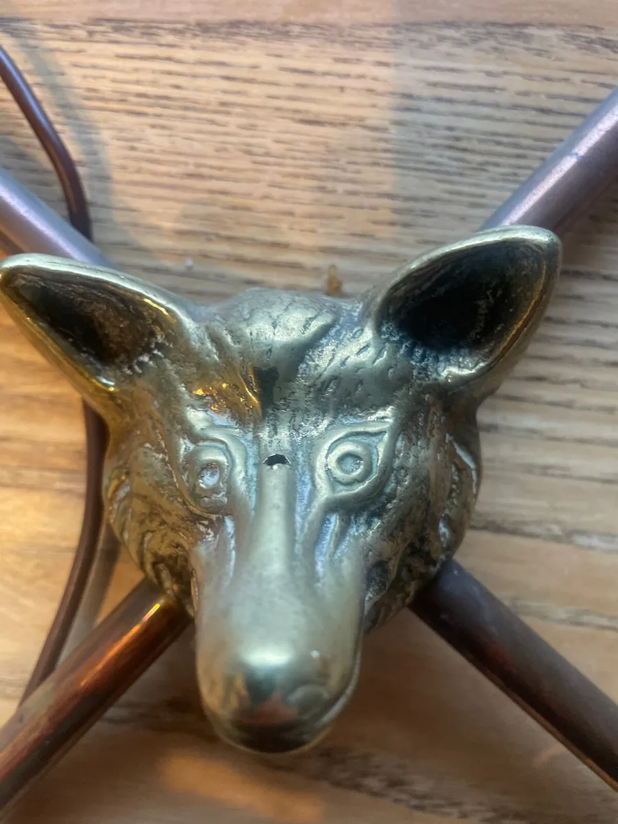 Brass Fox Wall Ornament - Image 2