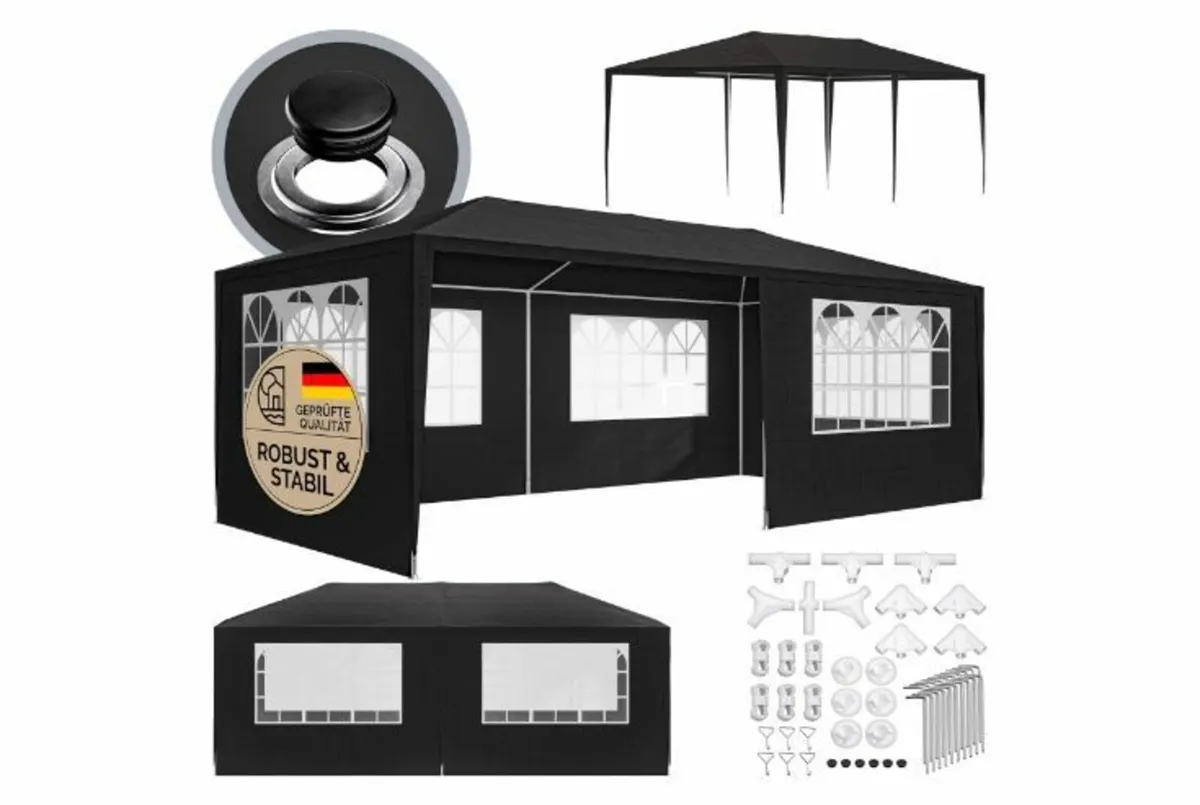 Gazebo 3 x 6 m UV Protection - Image 4