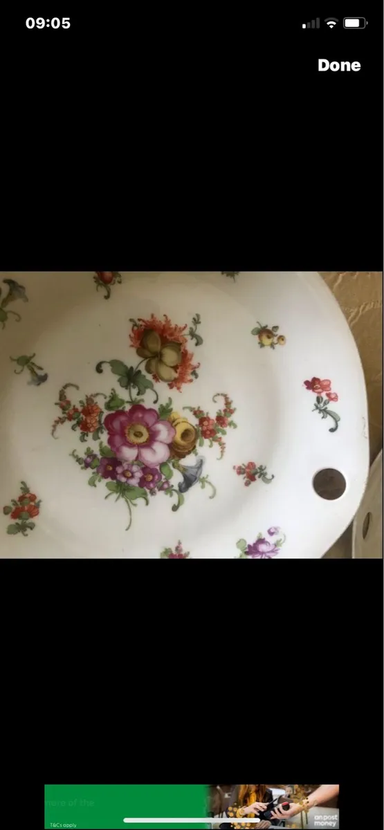 Antique Hand Painted Meissen Plate Set - Image 4