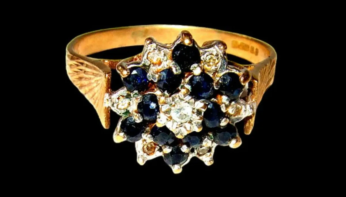 Vintage Hallmarked 14ct Gold/Diamond Cluster - Image 4