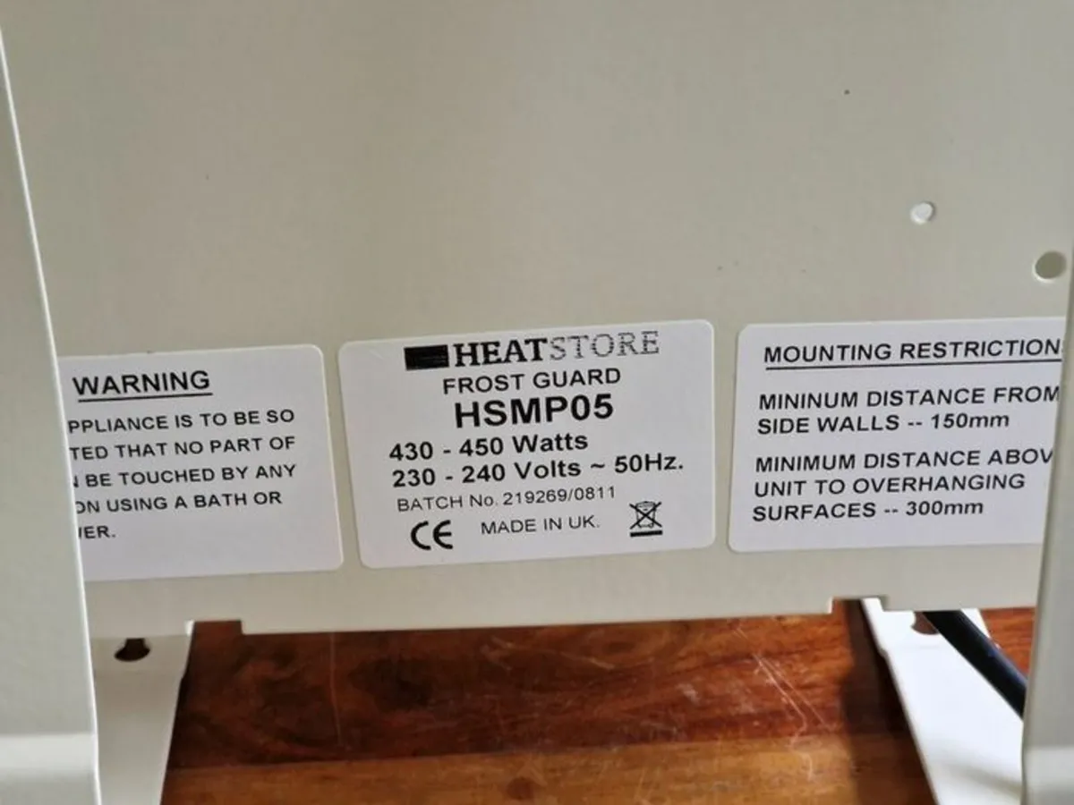 Heatstore Frost Guard HSMP05, New Condition - Image 2