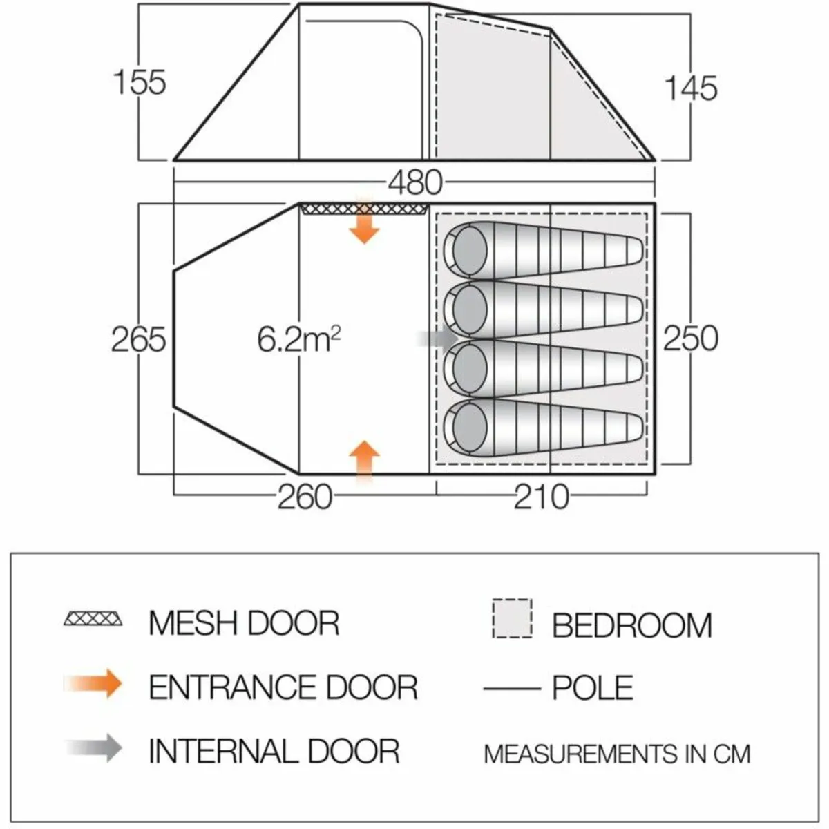4 person tent Vango Beta 450Xl - Image 3