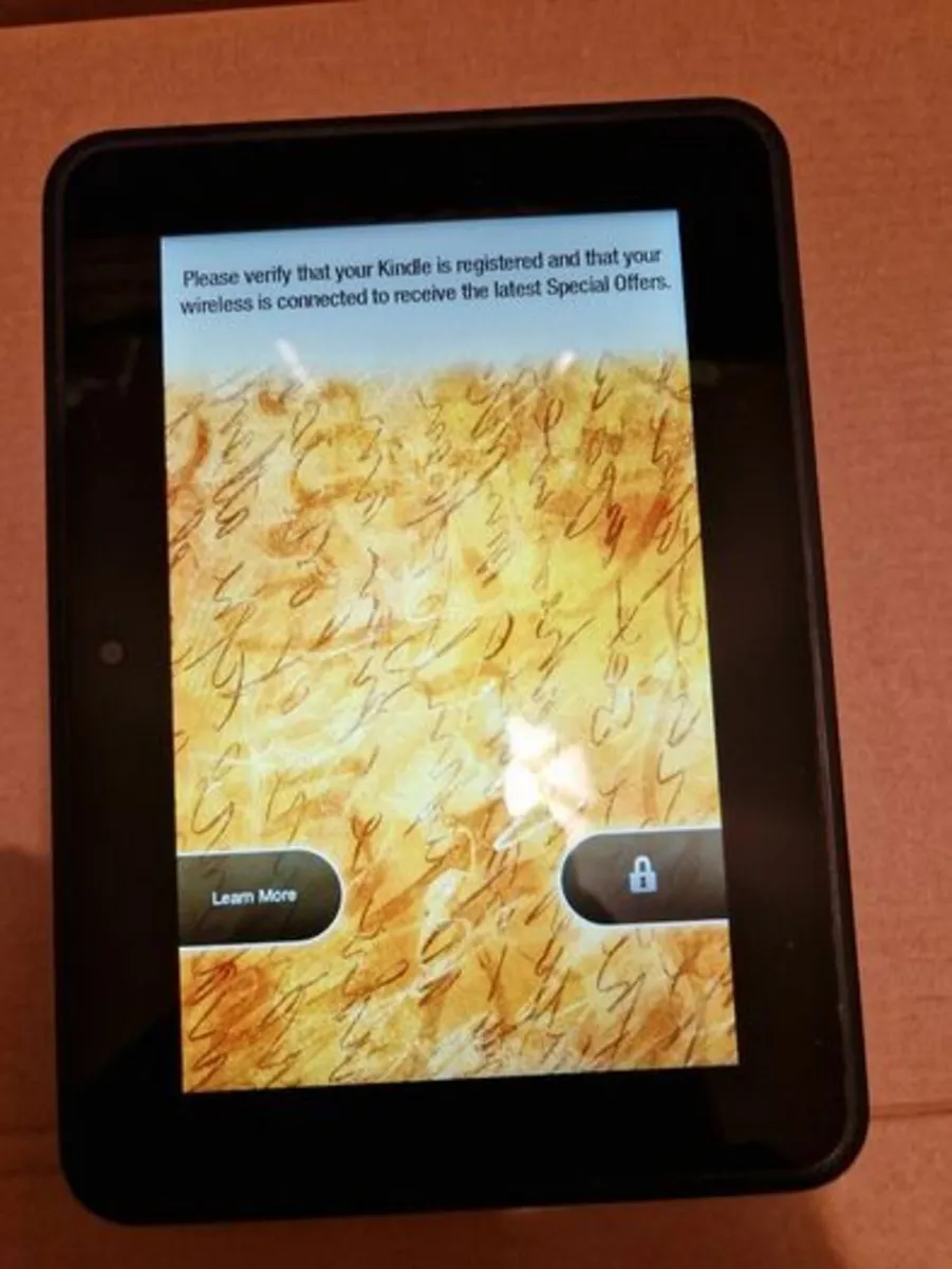 Amazon Kindle 7" Serial Number D025 A0A0 2474 154N - Image 1