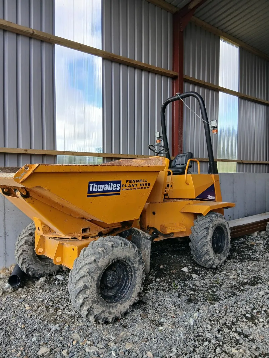 Thwaites 3 ton swivel dumper (only 1300 hours) - Image 1