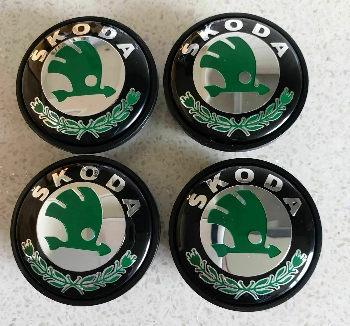 4 x Skoda Caps For VW Wheels - FREE POST - Image 1