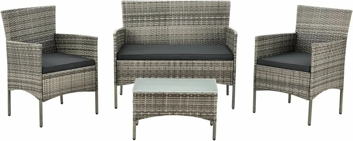 Rattan Garden Furniture Set – 4-Piece Weatherproof - Image 2