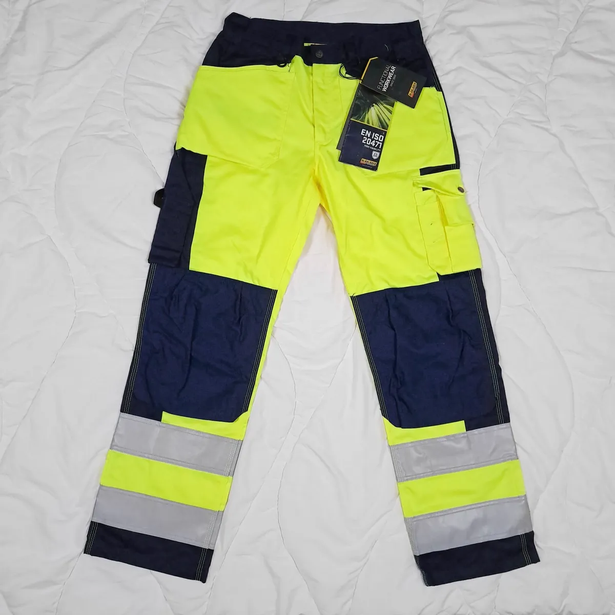 Blaklader High Visibility Yellow Work Trousers 34R - Image 1