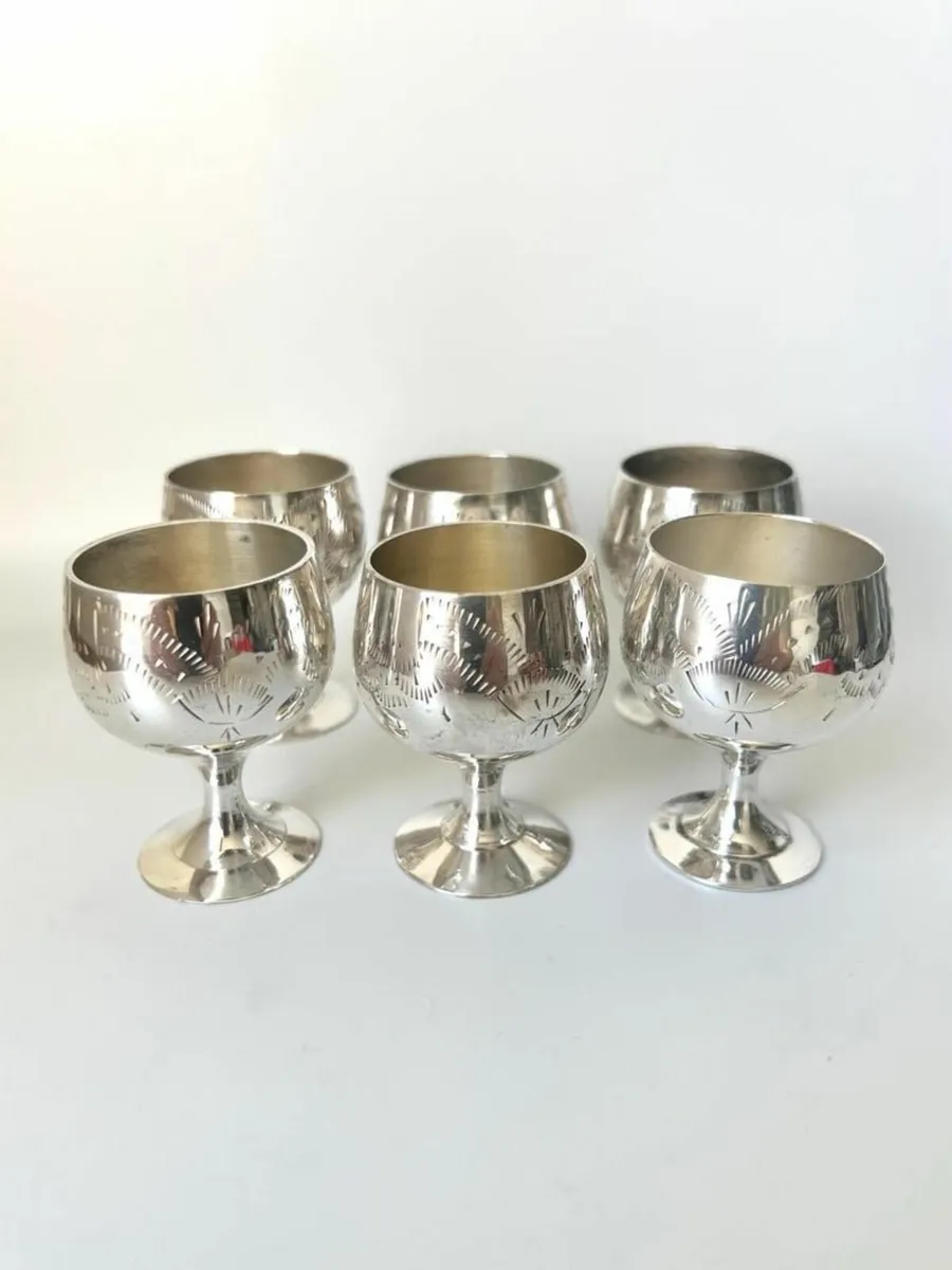 Vintage Silverplated Goblets - Image 1