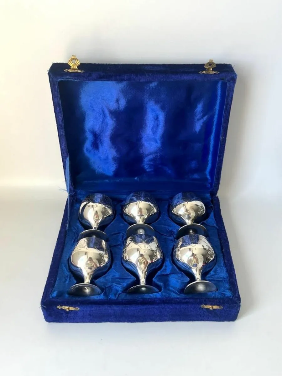 Vintage Silverplated Goblets - Image 3