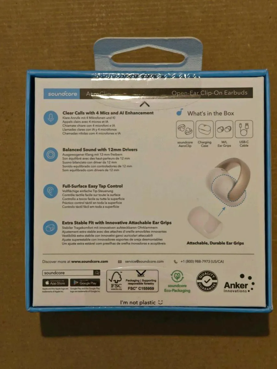 Soundcore Aeroclip fitness earphones brand new - Image 2