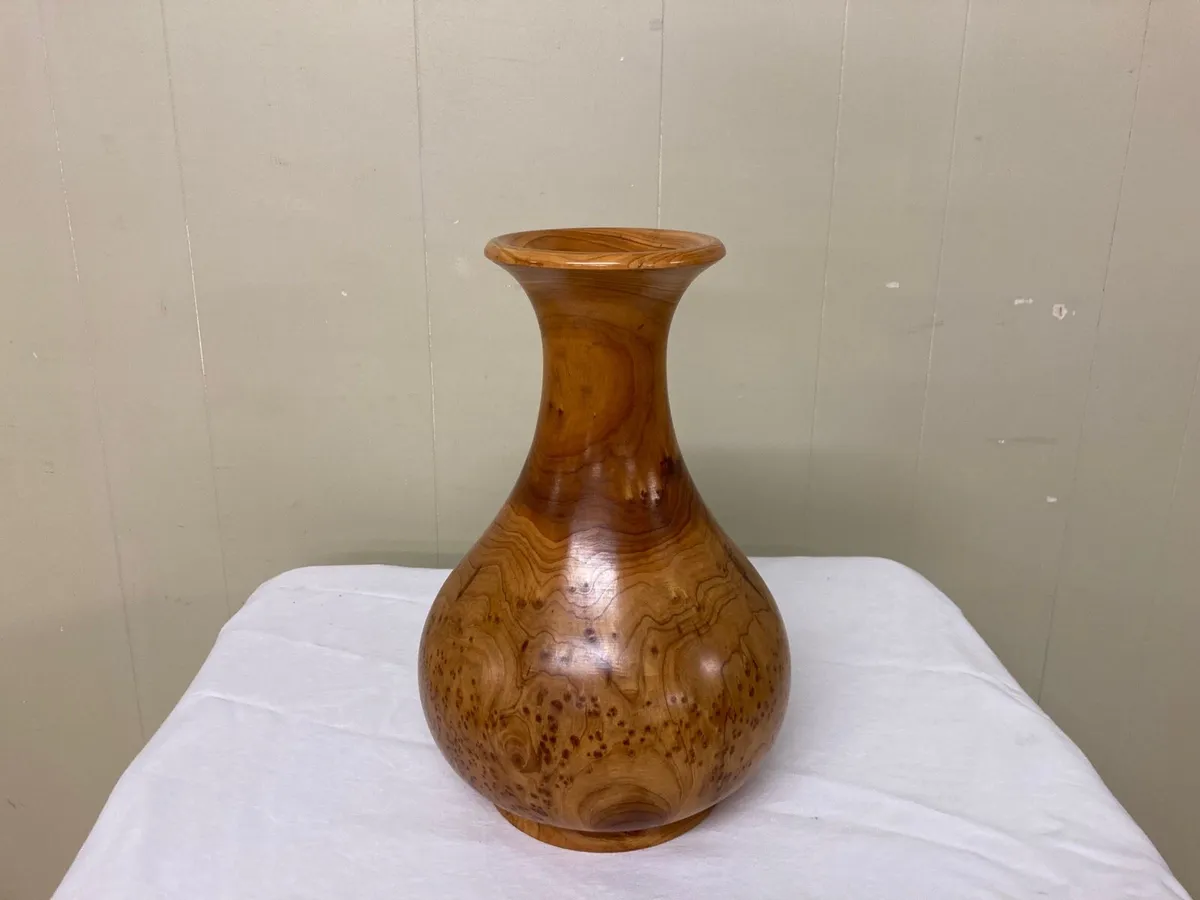 Handmade Burl Wood Vase - Image 1