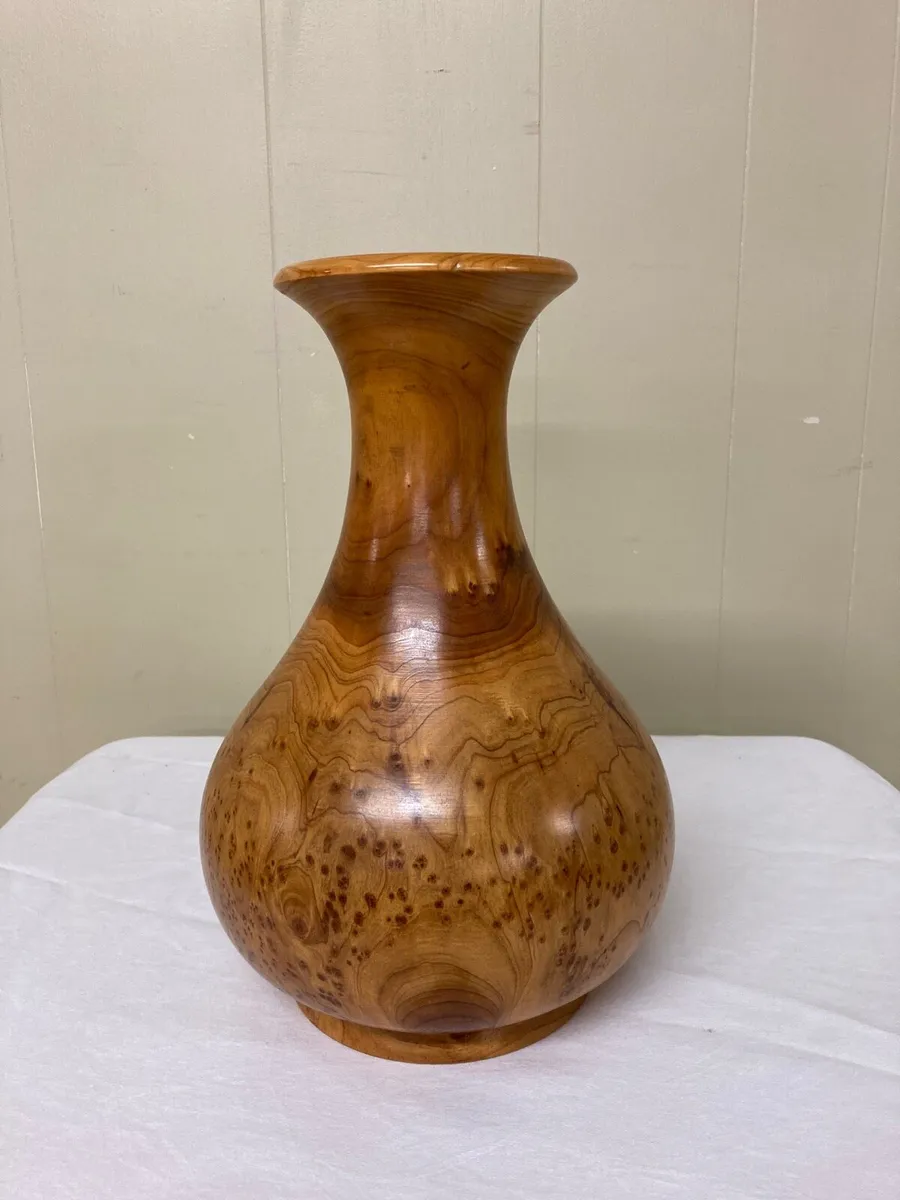 Handmade Burl Wood Vase - Image 2