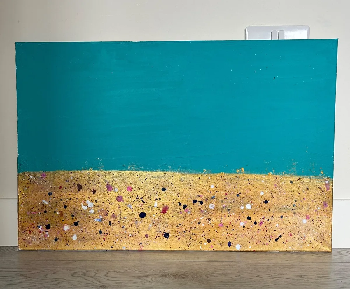 “Golden beach “ abstract painting - Image 3