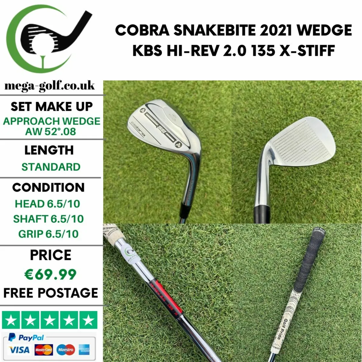 Cobra Snakebite 2021 Wedge Aw 52°.08 / X-Stiff - Image 1