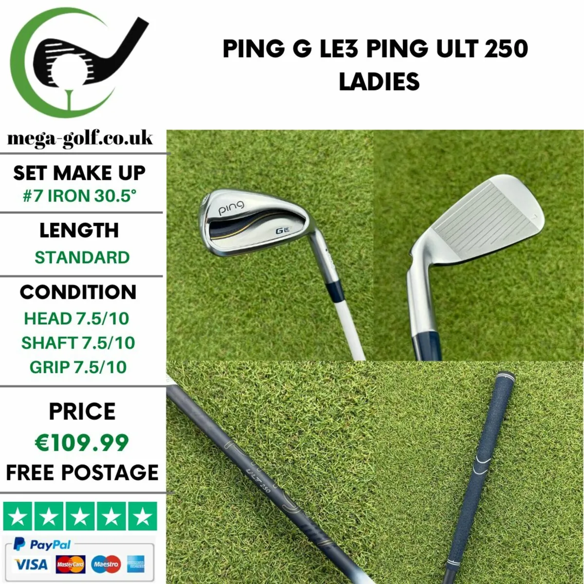 Ping G Le3 #7 Iron 30.5° / Ping Ult 250 Ladies - Image 1