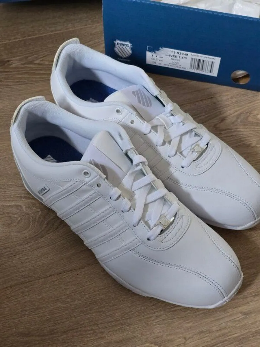 Trainers K Swiss White Leather (Brand New in Box) - Image 1