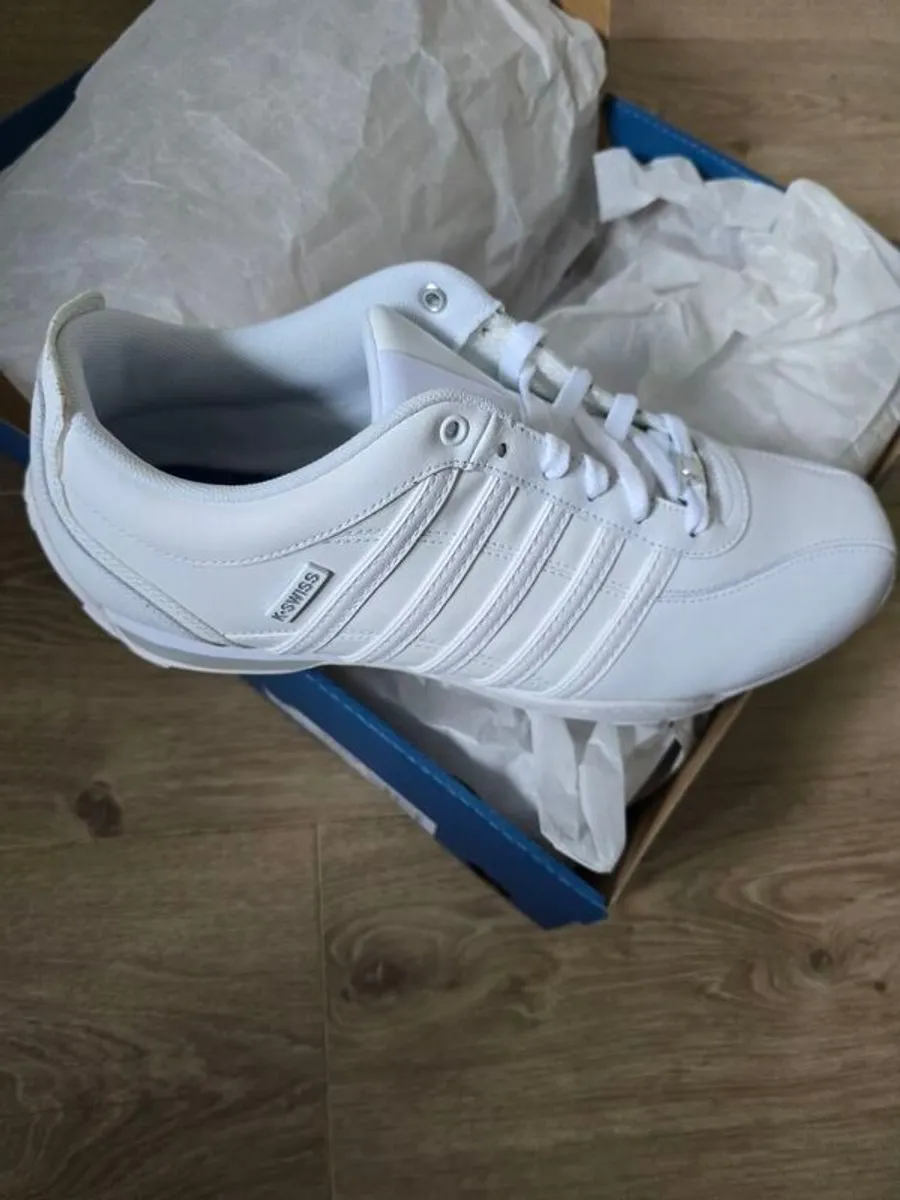 Trainers K Swiss White Leather (Brand New in Box) - Image 2