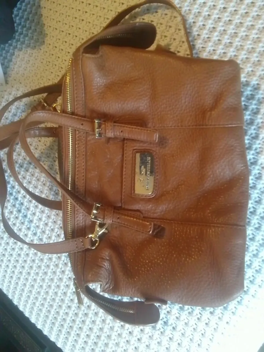 VINTAGE PAUL COSTELLOE TAN SOFT  LEATHER BAG - Image 4