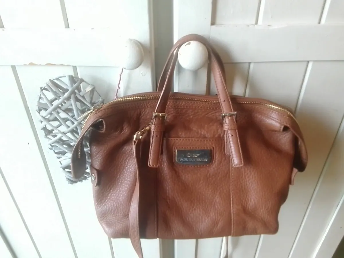VINTAGE PAUL COSTELLOE TAN SOFT  LEATHER BAG - Image 1